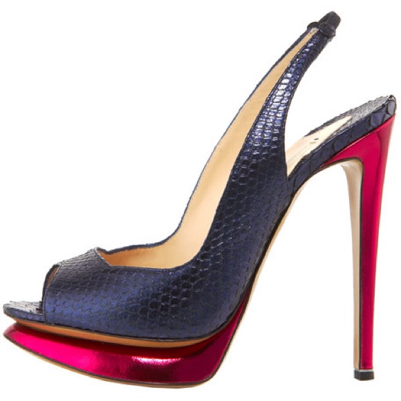 Nicholas Kirkwood Python Platform Slingback Pump